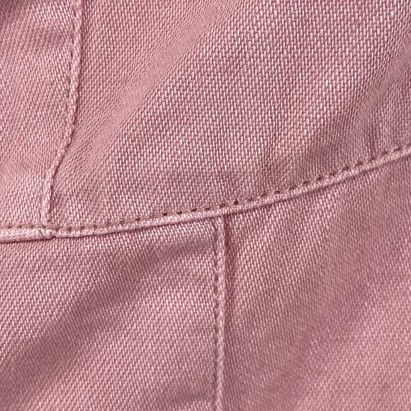 FREE PEOPLE Top S Better Days Tube Corset Smocked Frayed Cropped Cotton Pink NEW - Picture 9 of 16